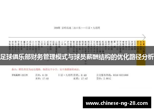 足球俱乐部财务管理模式与球员薪酬结构的优化路径分析 足球俱乐部财务管理模式与球员薪酬结构的优化路径分析